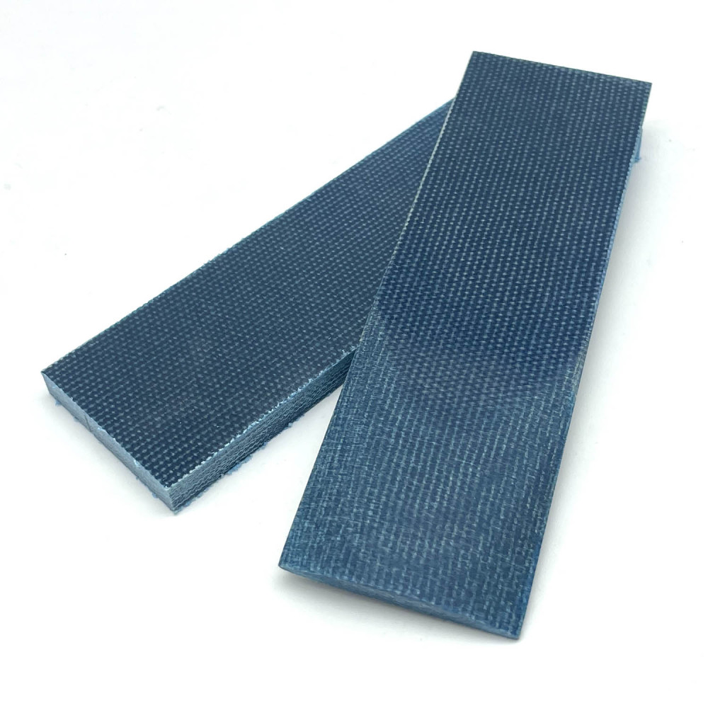 Coarse Weave Blue Canvas Micarta Scales/Sheets - Micarta Knife Handle Material