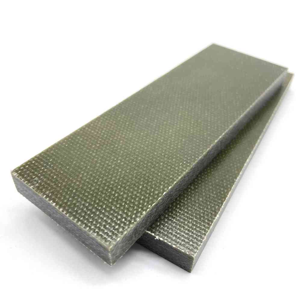 Coarse Weave Olive Green Canvas Micarta Scales/Sheets - Micarta Knife Handle Material
