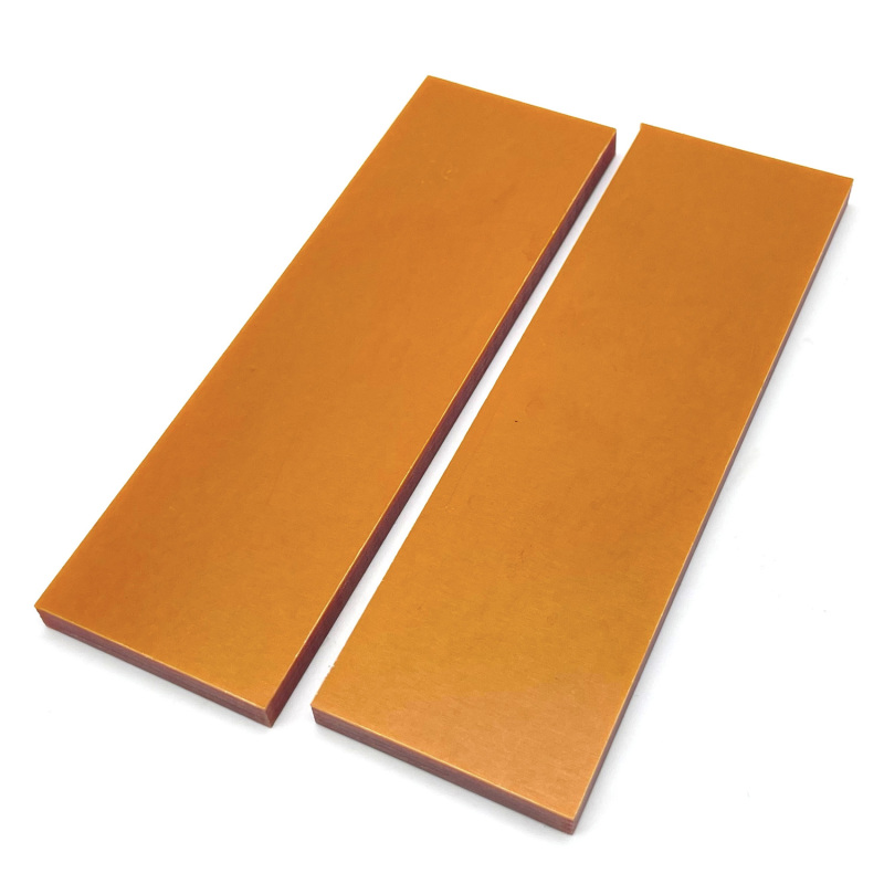 Vintage Orange Paper Micarta Scales/Sheets - Micarta Knife Handle Material