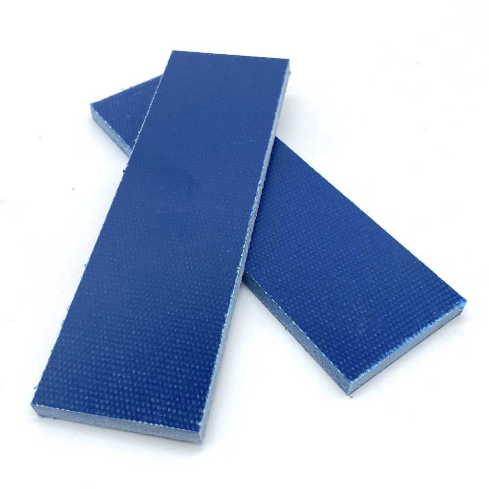 Coarse Weave Blue Canvas Micarta Scales/Sheets - Micarta Knife Handle Material