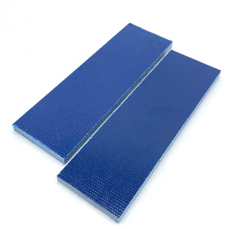 Coarse Weave Blue Canvas Micarta Scales/Sheets - Micarta Knife Handle Material