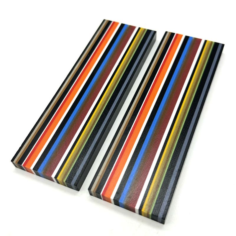 Multi color stripes G10 Knife Scales - Knife Handle Making Material