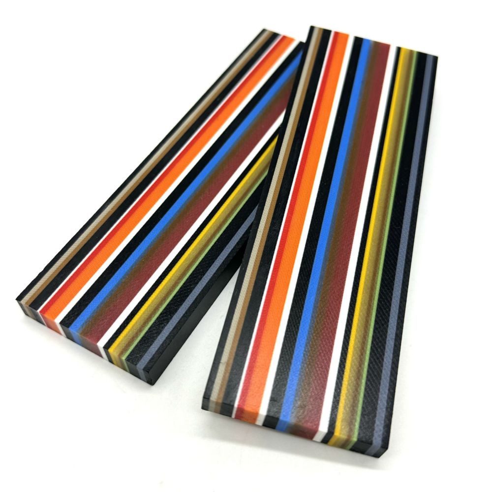 Multi color stripes G10 Knife Scales - Knife Handle Making Material