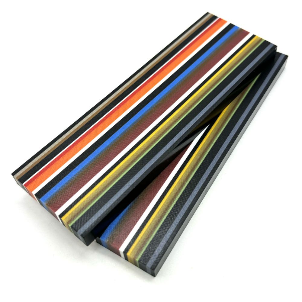 Multi color stripes G10 Knife Scales - Knife Handle Making Material