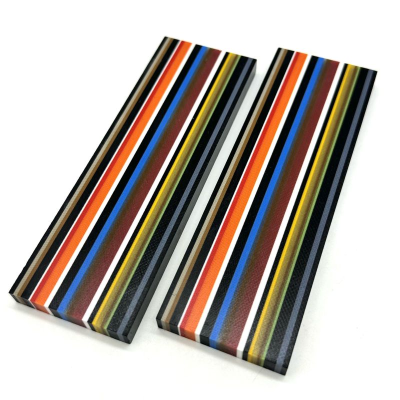 Multi color stripes G10 Knife Scales - Knife Handle Making Material