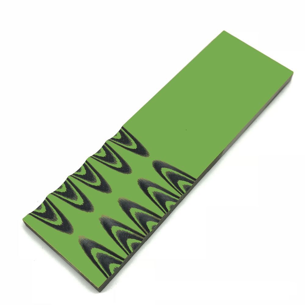 Black/Toxic Green Multi color G10 Sheets - G10 Knife Handle Material