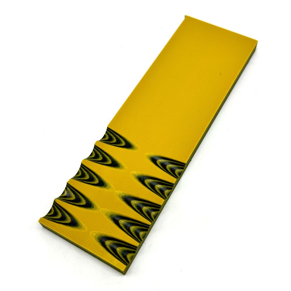 Black/Mellow Yellow Multicolors G10 Scales Knife Handle Making Material