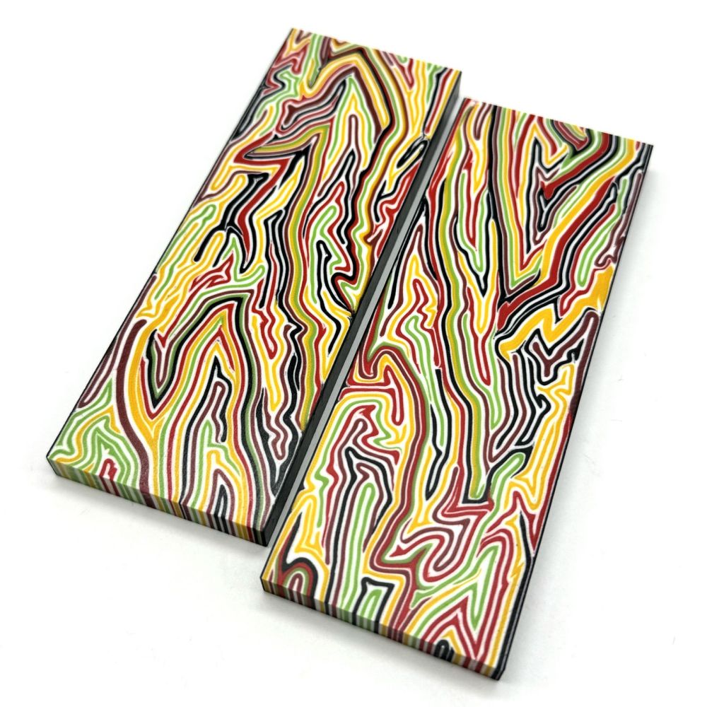 Arcade Pattern G10 Knife Scales - Bright Color - Knife Handle Making Material