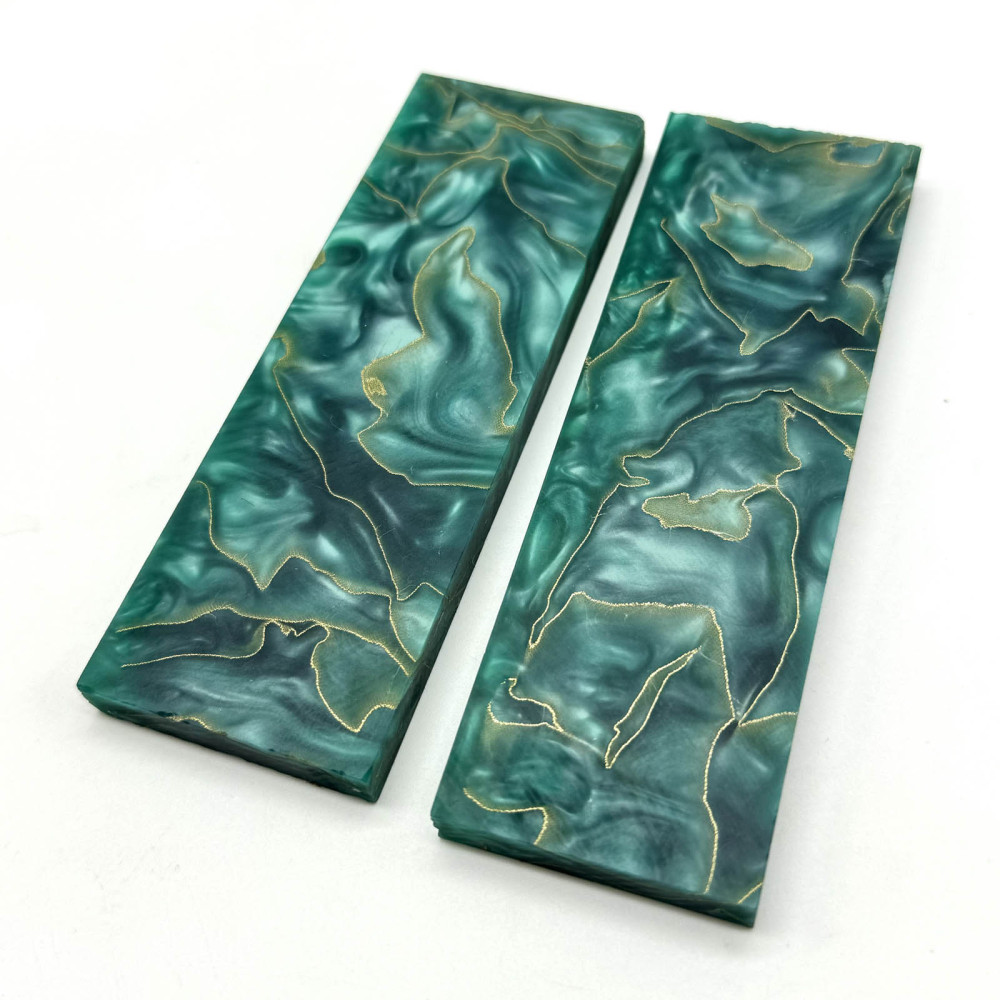 Copper Net inufused Resin Scales - Green