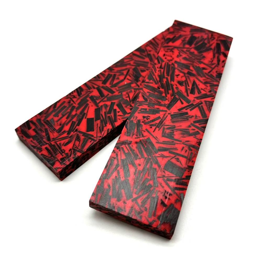 Red Shredded Carbon Fiber Scales