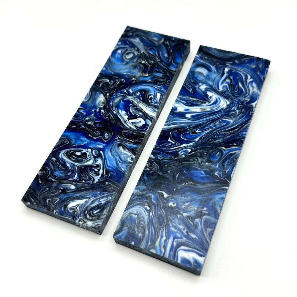 Resin Knife Scales - Ocean Blue