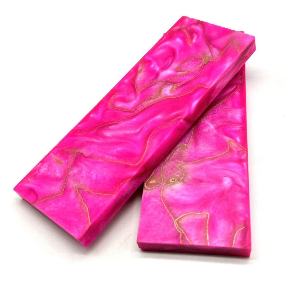 Copper Net infused Resin Scales - Pink