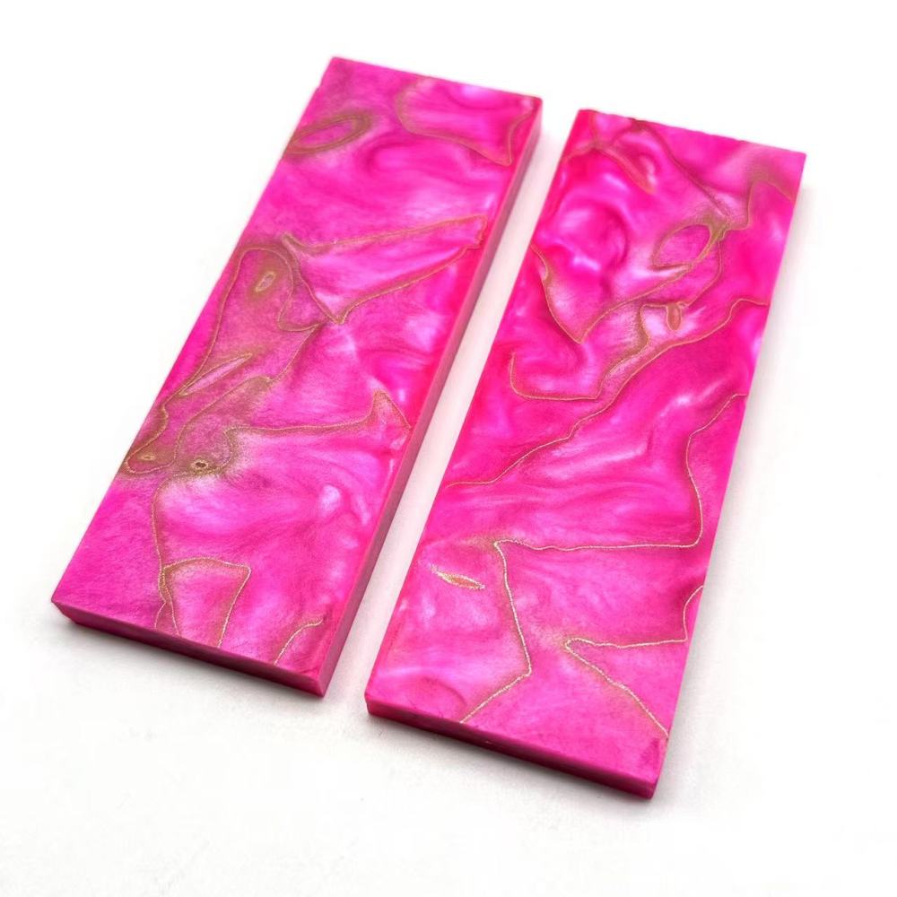 Copper Net infused Resin Scales - Pink