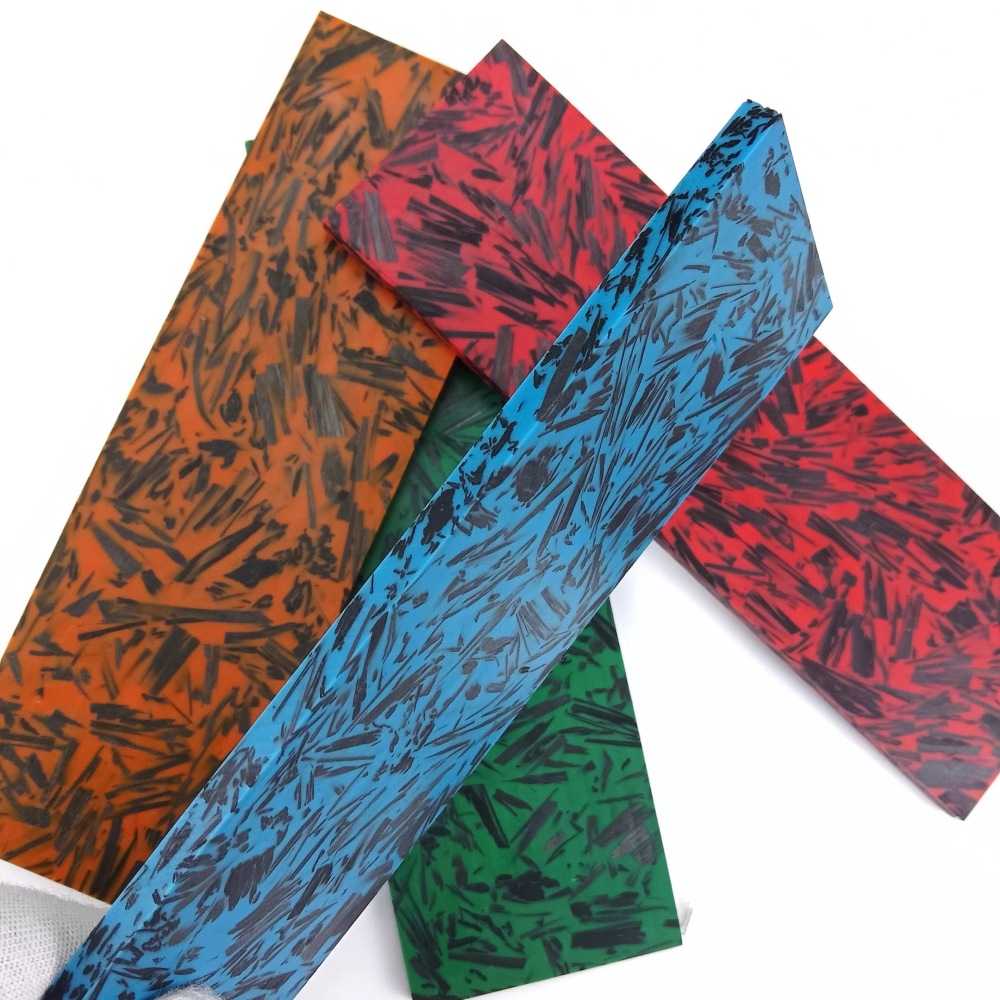 Blue Shredded Carbon Fiber Scales