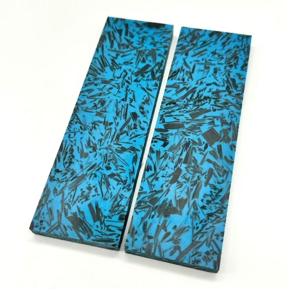 Blue Shredded Carbon Fiber Scales