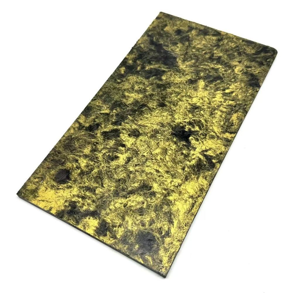 Gold Marbled Carbon Fiber knife scales - Knife Handle Material