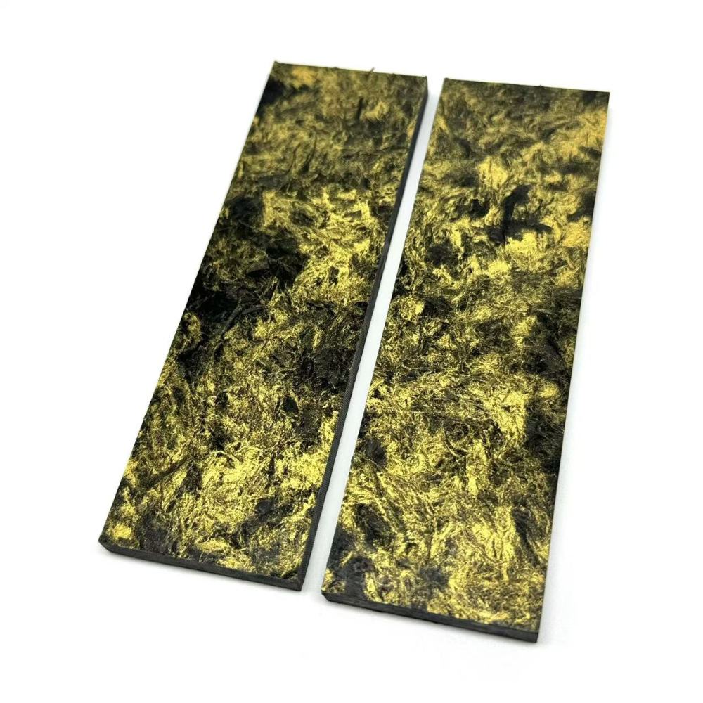Gold Marbled Carbon Fiber knife scales - Knife Handle Material