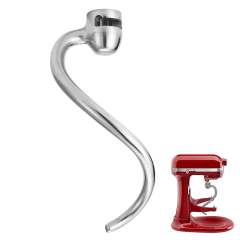 Stainless Steel Spiral Dough Hook Compatible with KitchenAid 6 Quart Bowl-Lift Stand Mixers