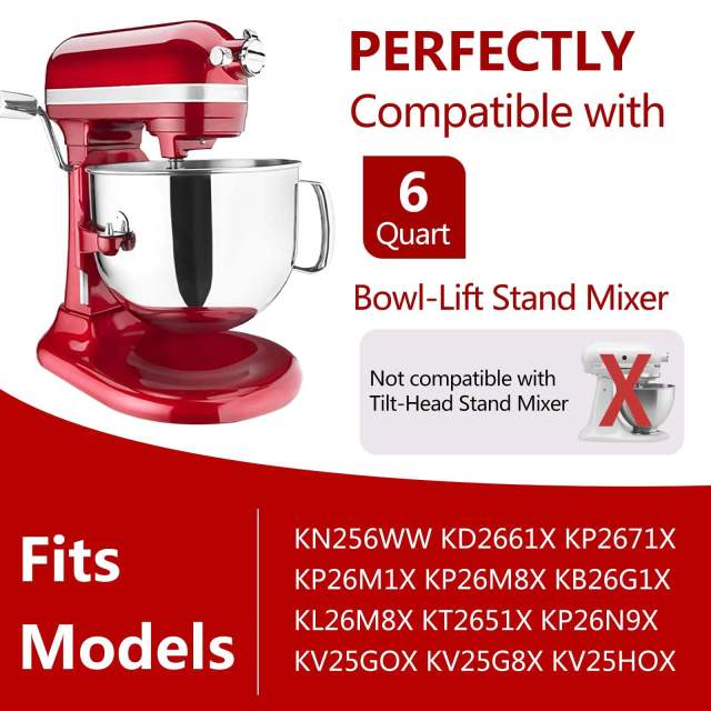 Mixers Bowl Covers Compatible with KitchenAid 6&7 Quart Bowl-Lift Stand Mixer