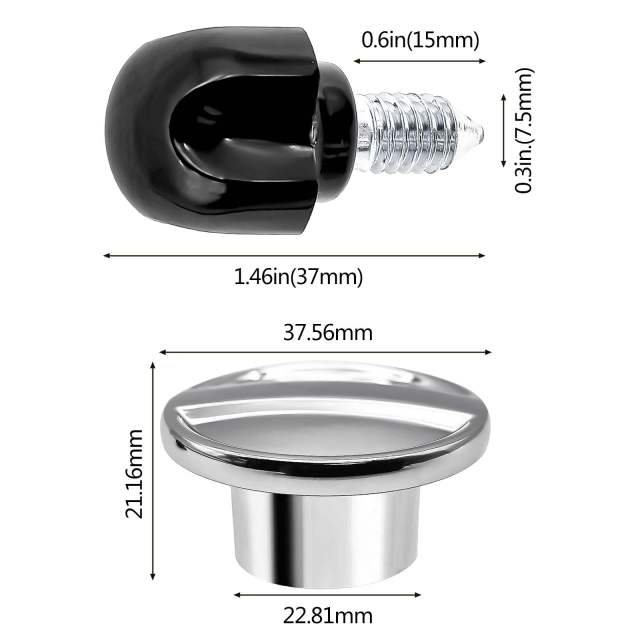 Hub Attachment Cap & Fixing Attachment Screw Compatible with KitchenAid 4.5&5 Quart Tilt-Head Stand Mixers