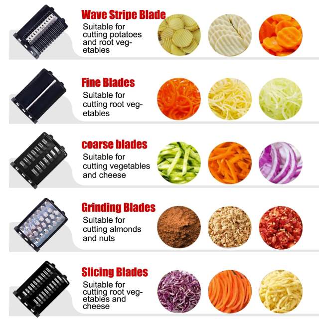 Slicer & Shredder Grater Attachment Compatible with KitchenAid Stand Mixer, 5 Blades Cheese Grater Attachment