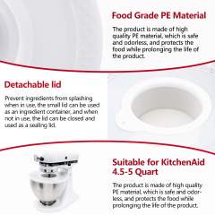 Mixers Bowl Covers Compatible with KitchenAid 4.5-5 Quart Tilt-Head Stand Mixer