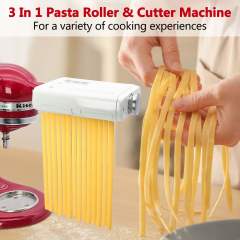 Pasta Maker Attachment Compatible with KitchenAid Stand Mixers 3 in 1 Pasta Roller, Noodle Maker Accessories