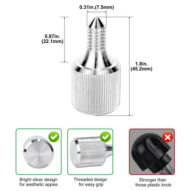 2pcsFixing Attachment Screw Compatible with KitchenAid Bowl-Lift/Tilt-Head Mixer Accessories
