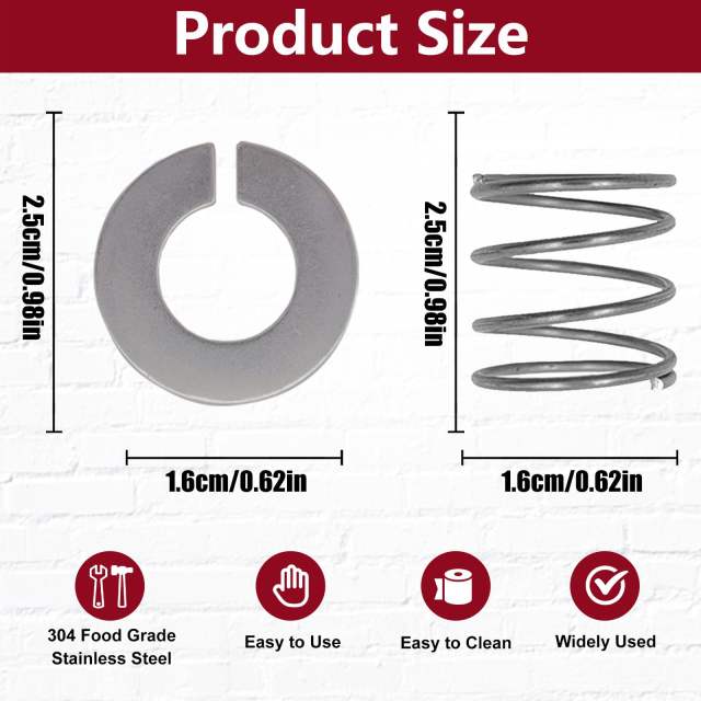 Stainless Steel Spring and Washer Fit Compatible with Kitchenaid Stand Mixer 3.5/4/5/6/7/8 Quart