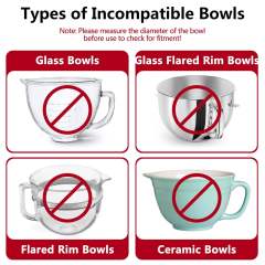 Mixers Bowl Covers Compatible with KitchenAid 6&7 Quart Bowl-Lift Stand Mixer