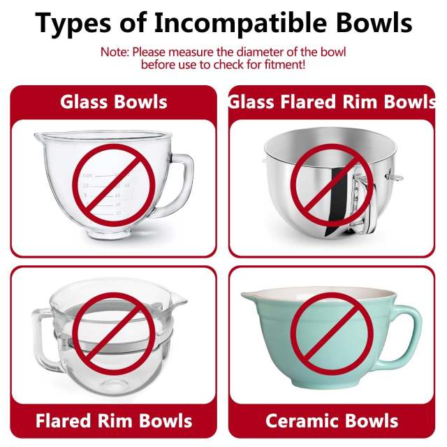 Mixers Bowl Covers Compatible with KitchenAid 6&7 Quart Bowl-Lift Stand Mixer