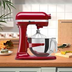 Stainless Steel 6-Wire Whip Attachment Compatible with KitchenAid 6 Quart Bowl-Lift Stand Mixer, Egg Heavy Cream Beater