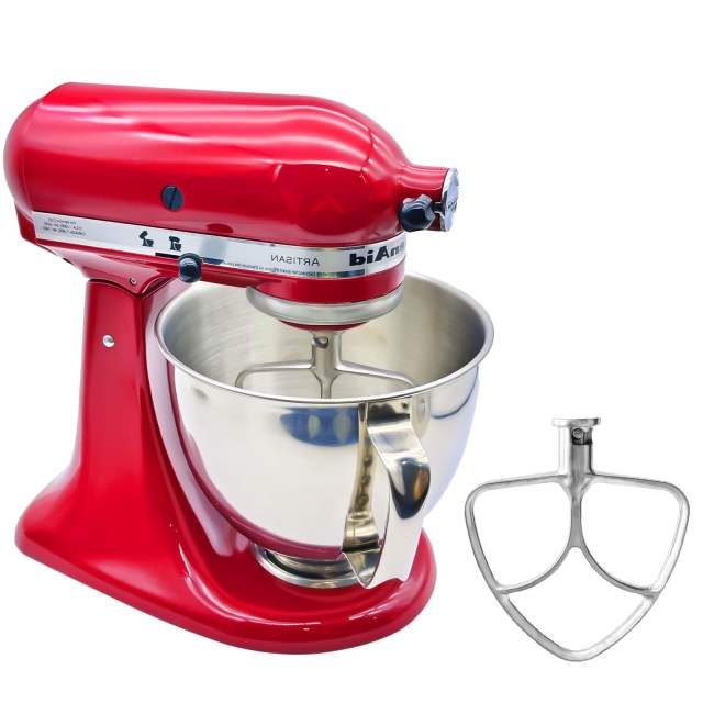 Stainless Steel Flat Beater Compatible with KitchenAid 4.5&5 Quart Tilt-Head Stand Mixers