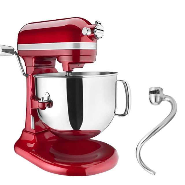 Stainless Steel Spiral Dough Hook Compatible with KitchenAid 6 Quart Bowl-Lift Stand Mixers