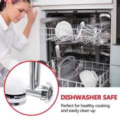 Metal Grinder Attachment Compatible with KitchenAid Stand Mixers, Meat Grinder Accessories Including Grinder Plates, Grinder Blades, Sausage Tubes, Burger Patty Presses.