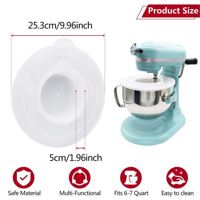 Mixers Bowl Covers Compatible with KitchenAid 6&7 Quart Bowl-Lift Stand Mixer
