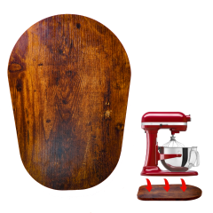 Wooden Sliding Mat Compatible with KitchenAid 6/7/8 Quart Bowl-Lift Stand Mixer