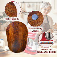Wooden Sliding Mat Compatible with KitchenAid 6/7/8 Quart Bowl-Lift Stand Mixer