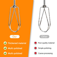 Hand Mixer Beaters Stainless Steel Attachments Compatible with kitchenAid Hand Mixer