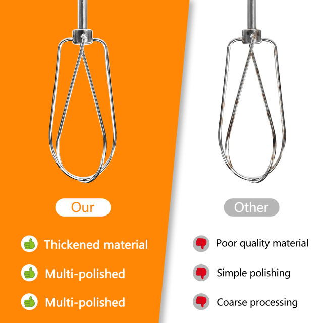 Hand Mixer Beaters Stainless Steel Attachments Compatible with kitchenAid Hand Mixer
