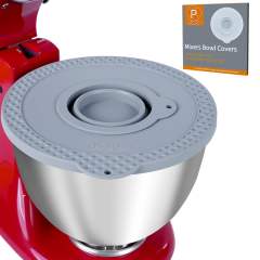 Silicone Mixers Bowl Cover Compatible with KitchenAid 4.5-5 Quart Tilt-Head Stand Mixers Bowl (Grey)