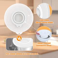 Silicone Mixers Bowl Cover Compatible with KitchenAid 4.5-5 Quart Tilt-Head Stand Mixers Bowl (Grey)