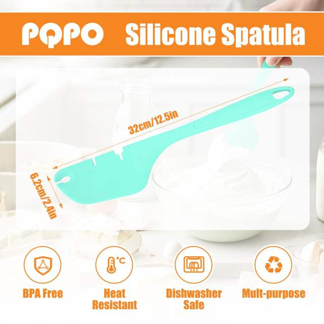 12-Inch Silicone Spatula Mixer Beater Scraper Compatible with KitchenAid Stand Mixer Attachments,Works on Flat Beaters, Whisks, Dough Hooks (Black)