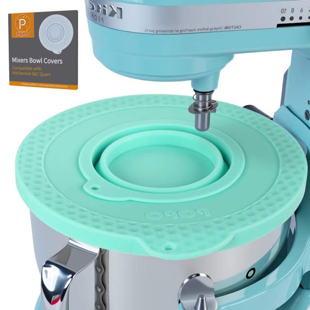 Silicone Mixer Bowl Cover Compatible with KitchenAid 6-7 Quart Bowl-Lift Stand Mixers, Mixing Bowl Lid Dustproof and Splash-Proof(Green)