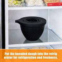 Silicone Liners Compatible with KitchenAid 4.5-5 Quart Tilt-Head mixer Bowl,2 Liners with Lids（White＋Black）