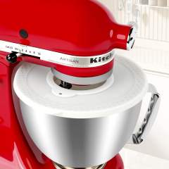 5 Quart Stainless Steel Mixer Bowl Set Compatible with KitchenAid 4.5-5 Quart Tilt-Head Stand Mixers,5 Quart mixing bowl replacement with Lid (Bowl＋White Cover）