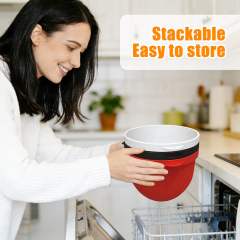 Silicone Liners Compatible with KitchenAid 4.5-5 Quart Tilt-Head mixer Bowl ,3 Liners with Lids