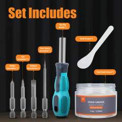 Grease Kit Compatible with KitchenAid Stand Mixer, 4 Oz Food Grade Grease & 4-in-1 Screwdriver Set with Spatula, Mixer Repair & Maintenance Kit, Reduces Gear Wear & Noise