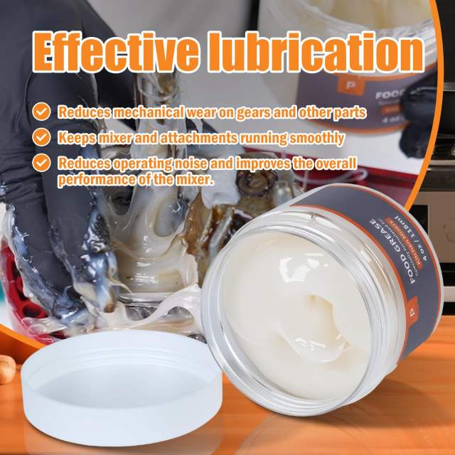 Grease Kit Compatible with KitchenAid Stand Mixer, 4 Oz Food Grade Grease & 4-in-1 Screwdriver Set with Spatula, Mixer Repair & Maintenance Kit, Reduces Gear Wear & Noise