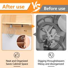 4 Pack Stand Mixer Attachment Holder Organizer Compatible with KitchenAid Mixer Accessories, for Storage and Organization of Your Kitchen Aid Attachments(Transparently)